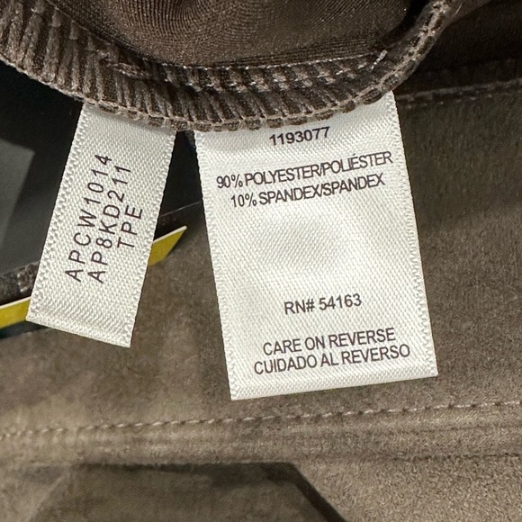 Andrew Marc Women's 4 -6 Small Faux Suede Pull On Ponte Leggings Pants Taupe NWT - Picture 11 of 12